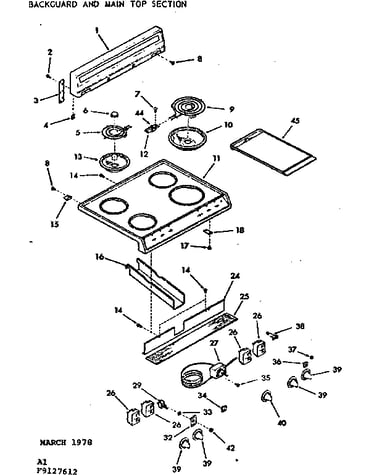 Backguard and main top section