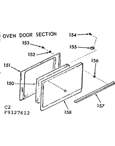 Oven door section