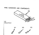 Kenmore 9119127612 wire harnesses and components diagram