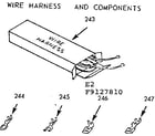 Kenmore 9119147810 wire harness and components diagram