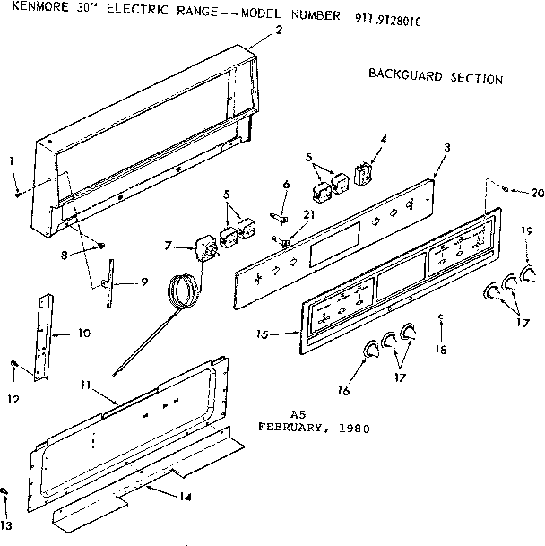Backguard section