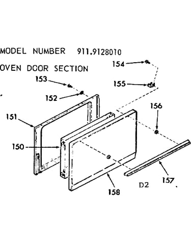 Oven door section