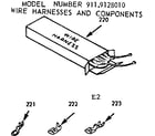 Kenmore 9119128010 wire harnesses and components diagram