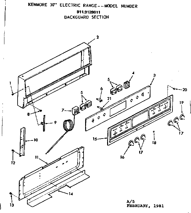 Backguard section