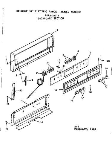 Backguard section