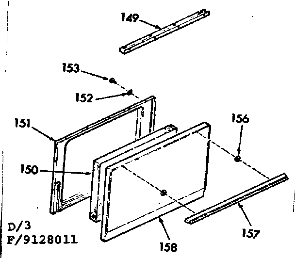 Oven door section