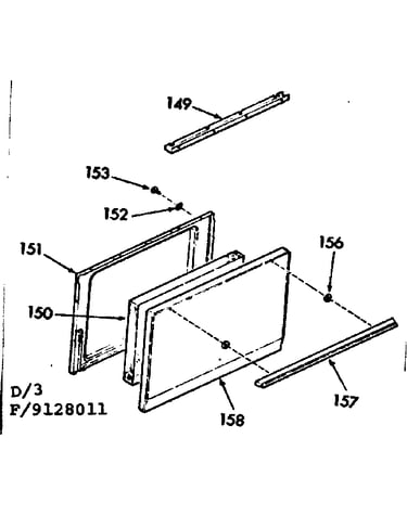 Oven door section