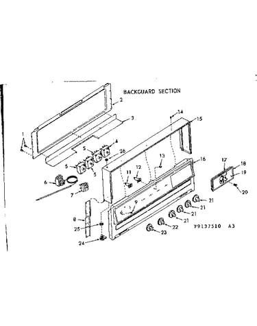 Backguard section