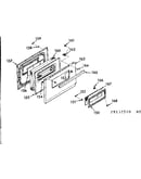 Oven door section