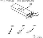 Kenmore 9119227810 wire harness and components diagram