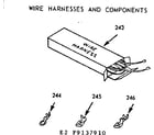 Kenmore 9119137910 wire harness and components diagram