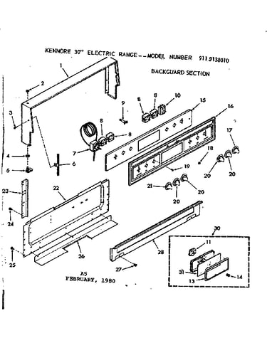 Backguard section