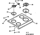 Kenmore 9119138011 main top section diagram