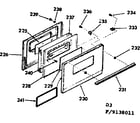 Kenmore 9119138011 oven door section diagram