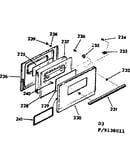 Oven door section