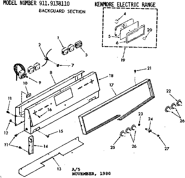 Backguard section
