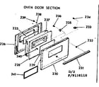 Kenmore 9119138110 oven door section diagram