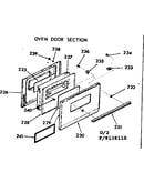 Oven door section