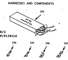 Kenmore 9119138110 wire harnesses and components diagram