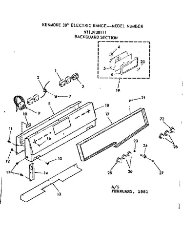 Backguard section