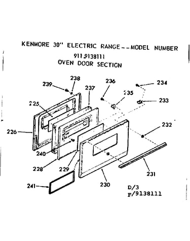 Oven door section