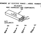 Kenmore 9119138111 wire harnesses and components diagram