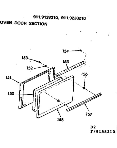 Oven door section