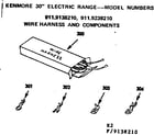 Kenmore 9119138210 wire harness and components diagram