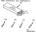 Kenmore 9119147910 wire harnesses and components diagram