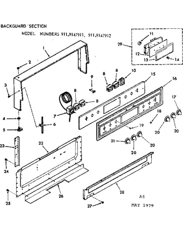 Backguard section