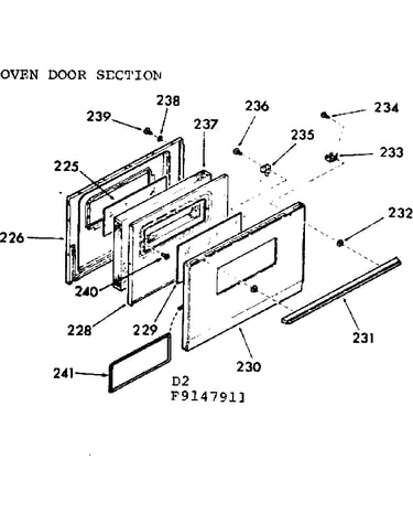 Oven door section