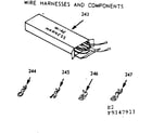Kenmore 9119147911 wire harnesses and components diagram