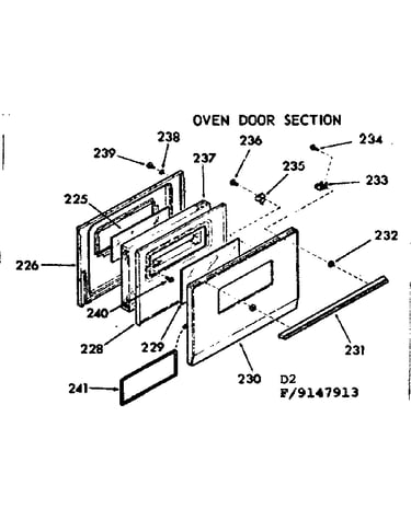 Oven door section