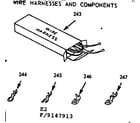 Kenmore 9119147913 wire harnesses and components diagram