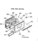 Oven door section