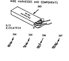 Kenmore 9119147915 wire harnesses and components diagram