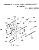 Oven door section