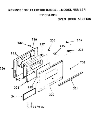 Oven door section