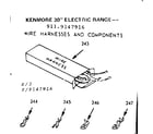 Kenmore 9119147916 wire harnesses and components diagram