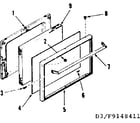 Kenmore 9119148411 oven door section diagram