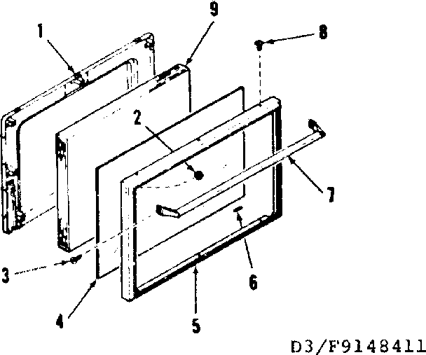 Oven door section