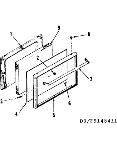Oven door section