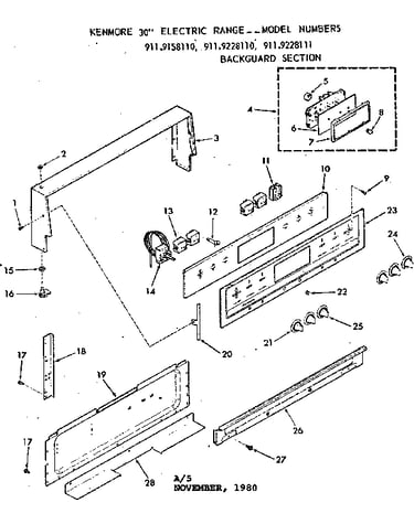 Backguard section