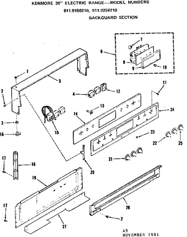 Backguard section