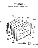 Oven door section