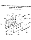 Oven door section