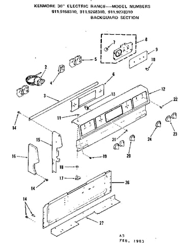 Backguard section