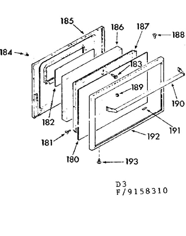 Oven door section
