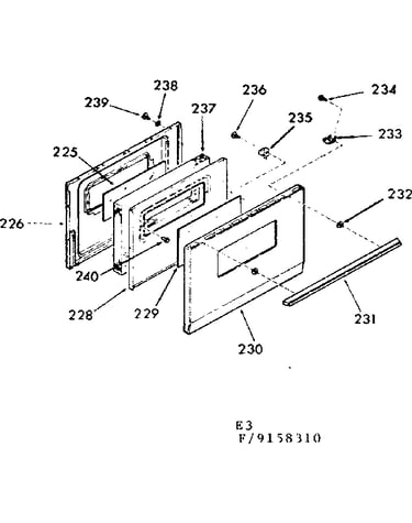 Oven door section