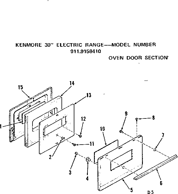 Oven door section